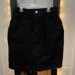 J Crew Black Denim (100% Cotton) Pencil skirt